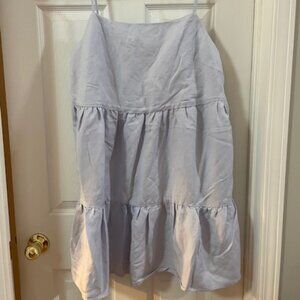 Blue Linen Spaghetti Strap Dress - BNWT - OAK + FORT - Size L
